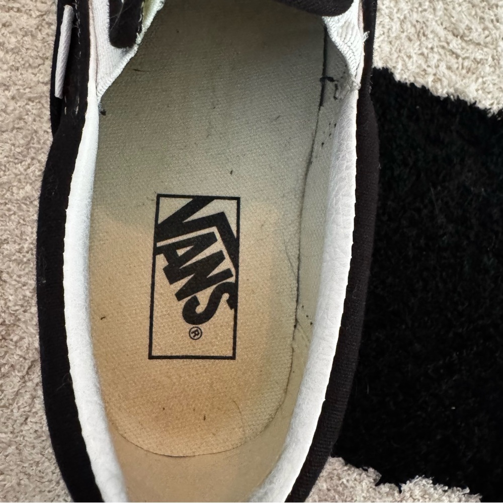 Vans stacked Black and White Sneakers with Brown Accents - Picture 11 of 13